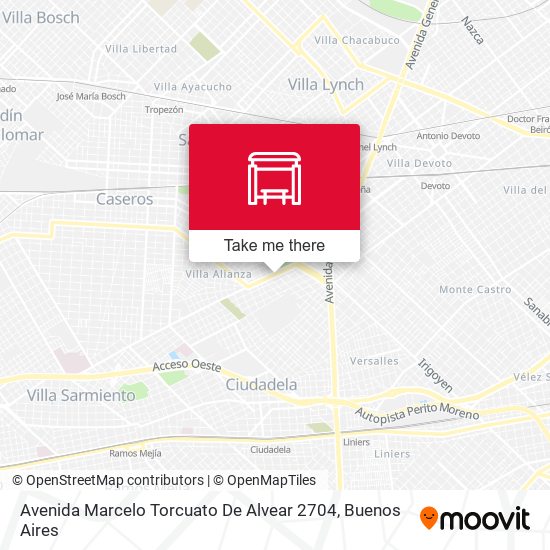 Mapa de Avenida Marcelo Torcuato De Alvear 2704
