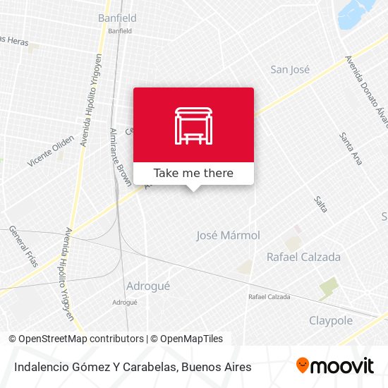 Mapa de Indalencio Gómez Y Carabelas
