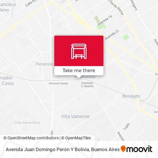 Avenida Juan Domingo Perón Y Bolivia map