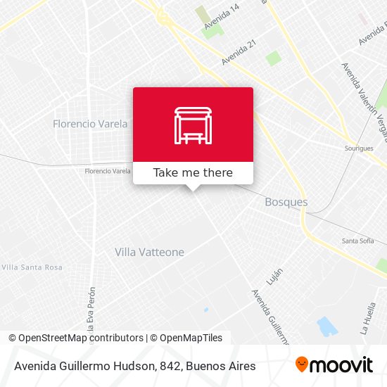 Mapa de Avenida Guillermo Hudson, 842