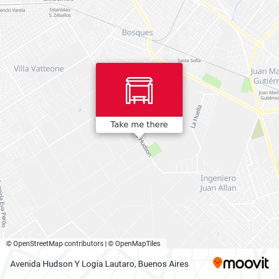 Mapa de Avenida Hudson Y Logia Lautaro