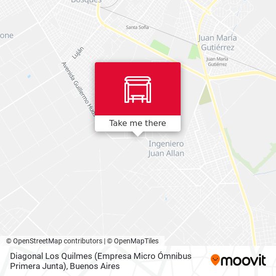 Diagonal Los Quilmes (Empresa Micro Ómnibus Primera Junta) map