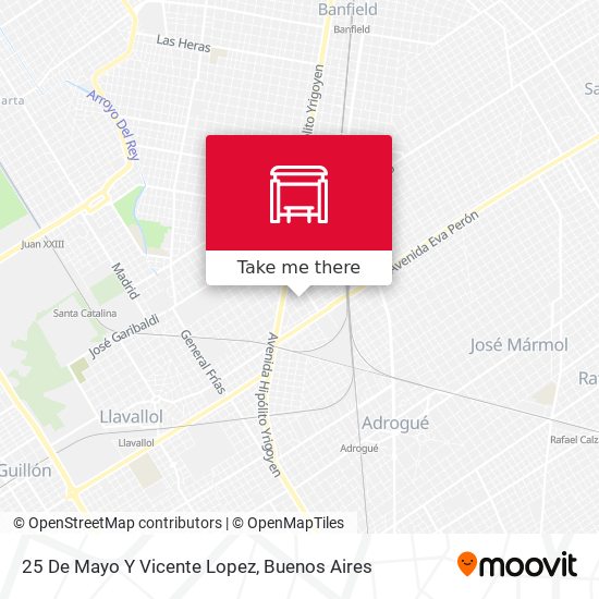25 De Mayo Y Vicente Lopez map