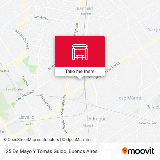25 De Mayo Y Tomás Guido map