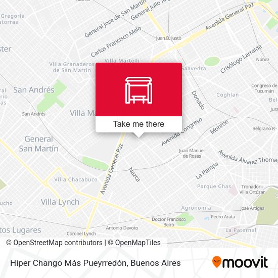 Hiper Chango Más Pueyrredón map