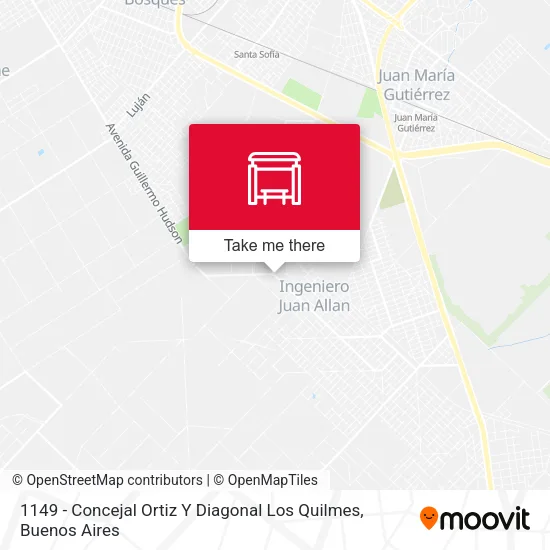 1149 - Concejal Ortiz Y Diagonal Los Quilmes map