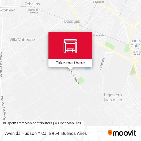 Avenida Hudson Y Calle 964 map