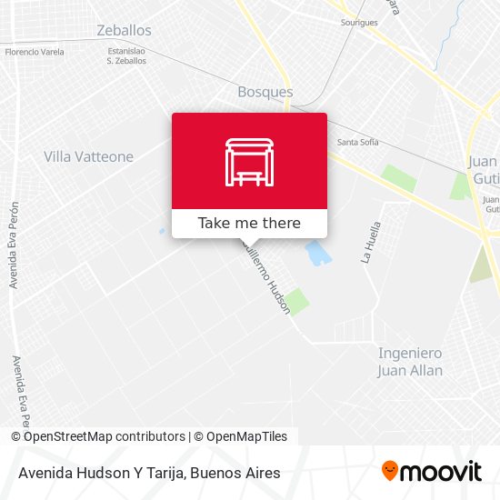 Avenida Hudson Y Tarija map