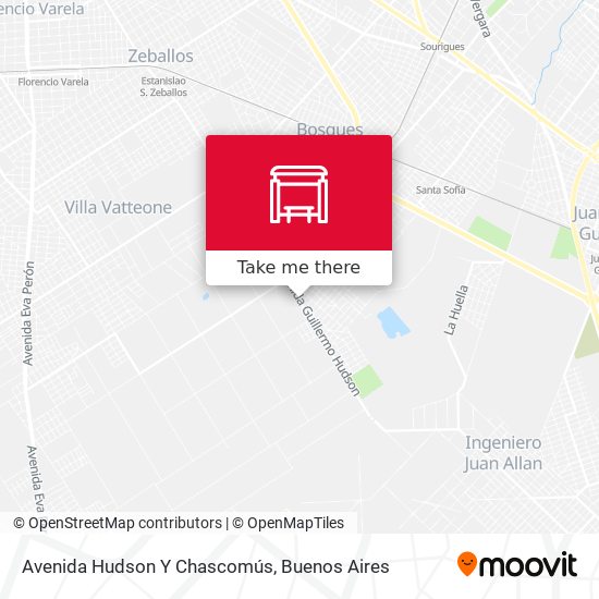 Avenida Hudson Y Chascomús map