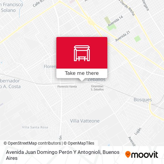 Mapa de Avenida Juan Domingo Perón Y Antognioli