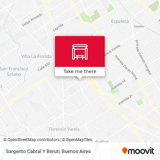 Sargento Cabral Y Beruti map