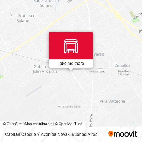 Capitán Cabello Y Avenida Novak map