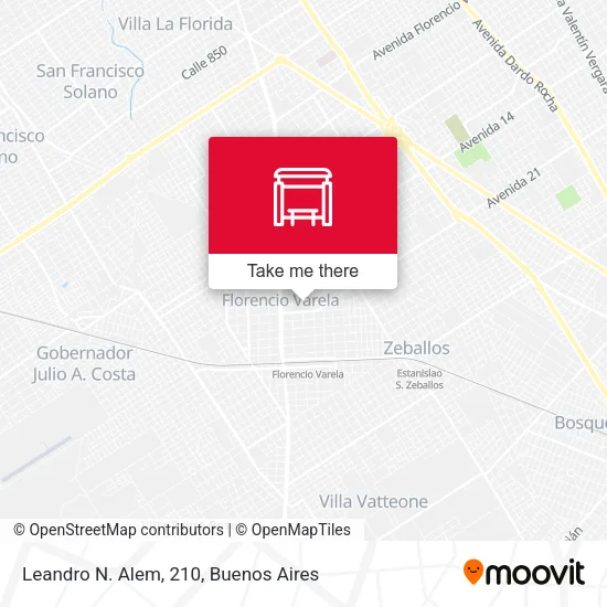Leandro N. Alem, 210 map
