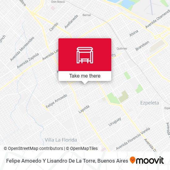 Felipe Amoedo Y Lisandro De La Torre map