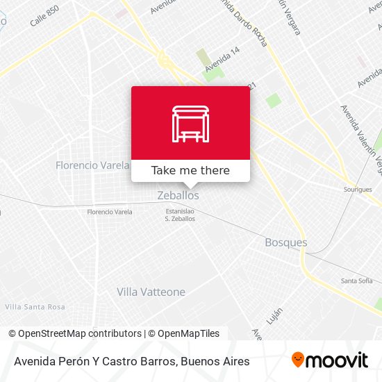 Avenida Perón Y Castro Barros map