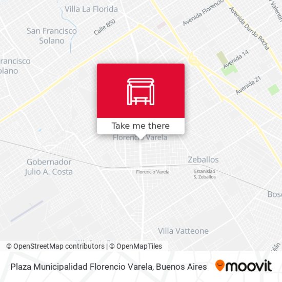 Mapa de Plaza Municipalidad Florencio Varela