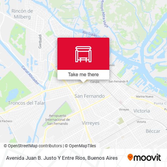 Mapa de Avenida Juan B. Justo Y Entre Ríos