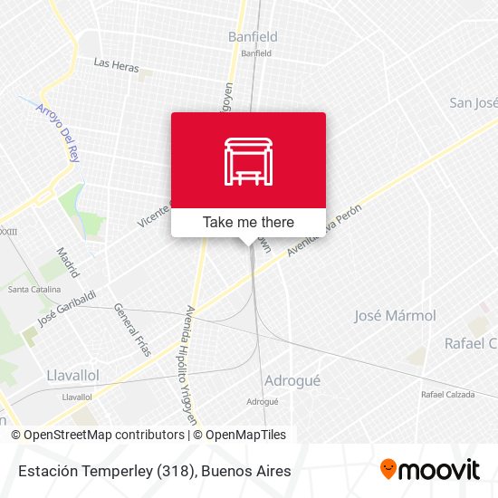 Estación Temperley (318) map