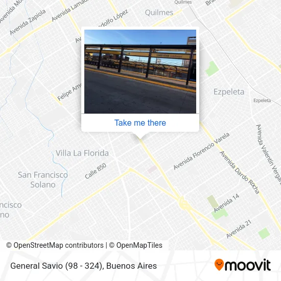 General Savio (98 - 324) map