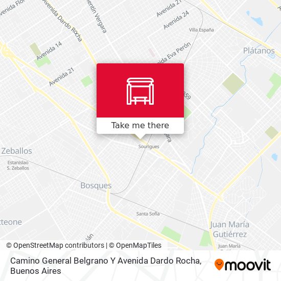 Mapa de Camino General Belgrano Y Avenida Dardo Rocha