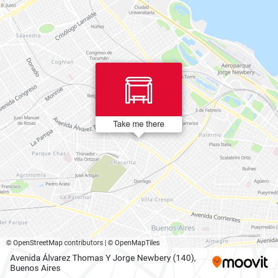 Mapa de Avenida Álvarez Thomas Y Jorge Newbery (140)