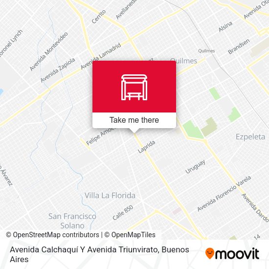 Avenida Calchaquí Y Avenida Triunvirato map