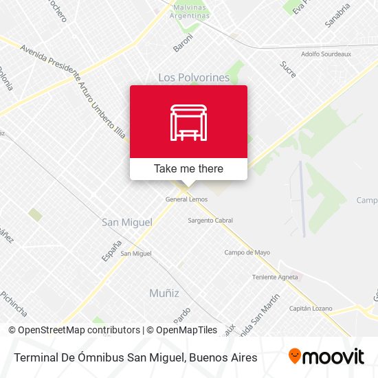 Terminal De Ómnibus San Miguel map