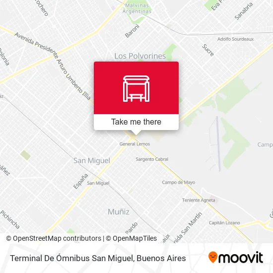 Terminal De Ómnibus San Miguel map