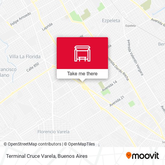 Terminal Cruce Varela map