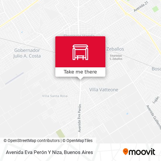Mapa de Avenida Eva Perón Y Niza