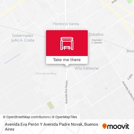 Mapa de Avenida Eva Perón Y Avenida Padre Novak