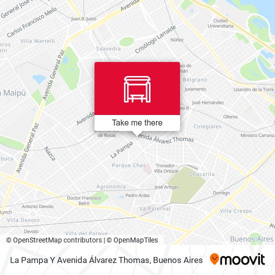 Mapa de La Pampa Y Avenida Álvarez Thomas