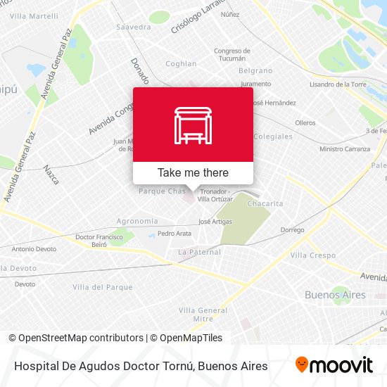 Mapa de Hospital De Agudos Doctor Tornú