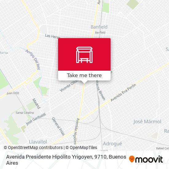 Avenida Presidente Hipólito Yrigoyen, 9710 map