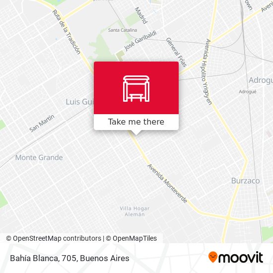 Bahía Blanca, 705 map