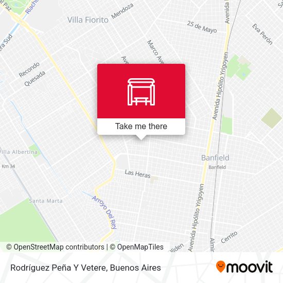 Mapa de Rodríguez Peña Y Vetere