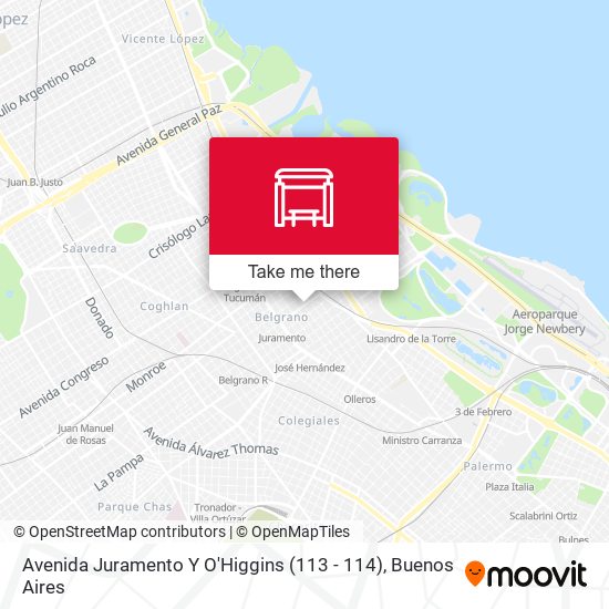 Avenida Juramento Y O'Higgins (113 - 114) map