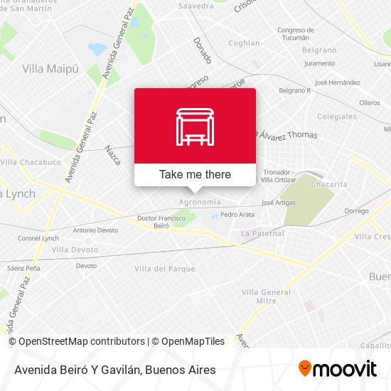 Avenida Beiró Y Gavilán map