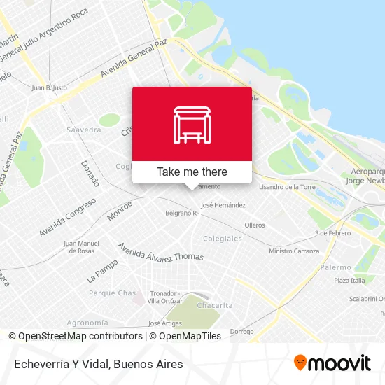 Echeverría Y Vidal map