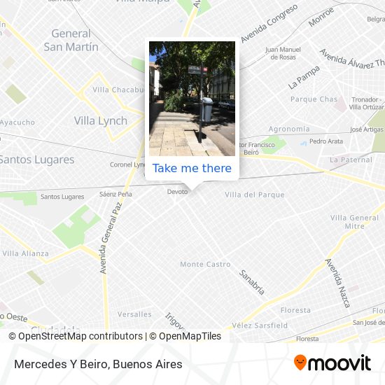 Mapa de Mercedes Y Beiro