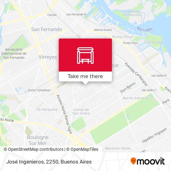 José Ingenieros, 2250 map