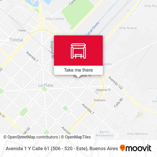 Mapa de Avenida 1 Y Calle 61 (506 - 520 - Este)