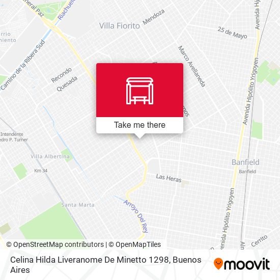 Celina Hilda Liveranome De Minetto 1298 map