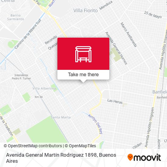 Avenida General Martín Rodríguez 1898 map