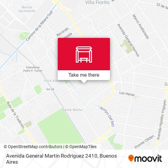 Avenida General Martín Rodríguez 2410 map