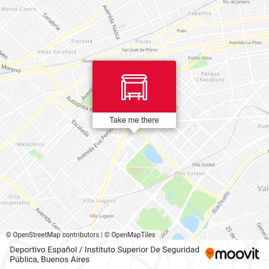 Deportivo Español / Instituto Superior De Seguridad Pública map
