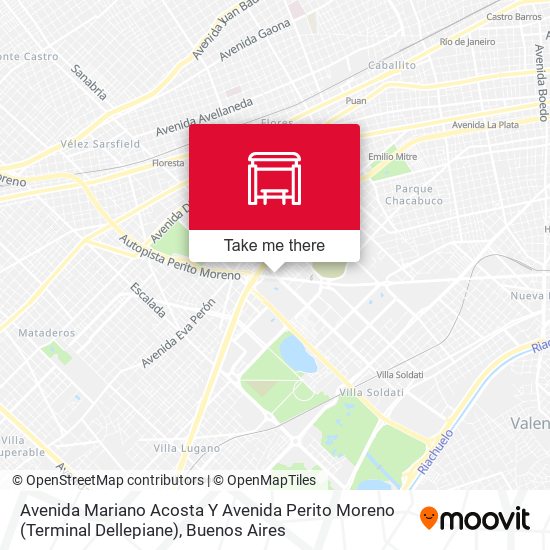 Mapa de Avenida Mariano Acosta Y Avenida Perito Moreno (Terminal Dellepiane)