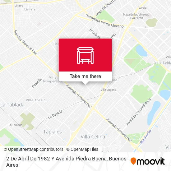 2 De Abril De 1982 Y Avenida Piedra Buena map