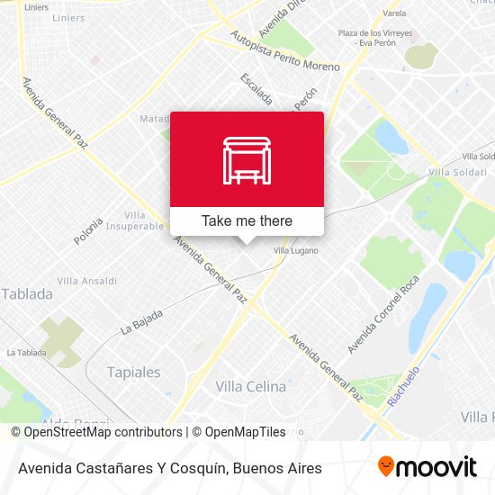 Avenida Castañares Y Cosquín map
