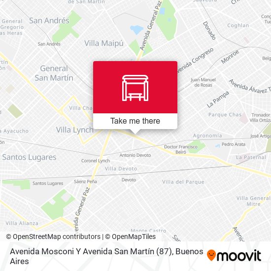 Mapa de Avenida Mosconi Y Avenida San Martín (87)